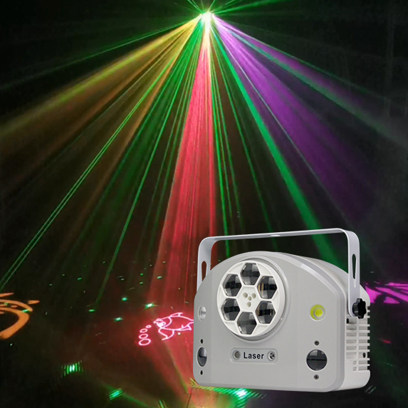 New Led Bee Eye Mini DJ Laser and Spot 4 in 1 Lighting Disco Projector Light for Sale